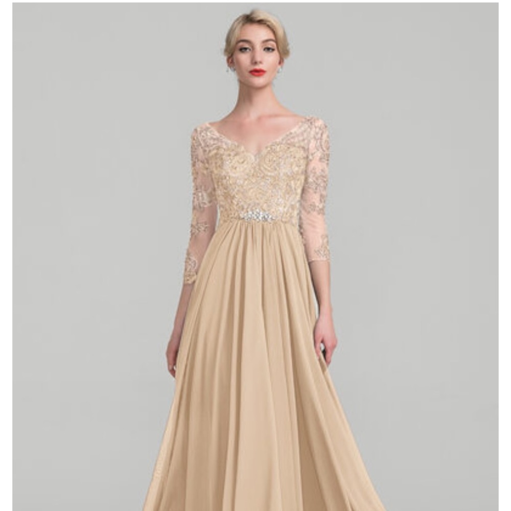 JJ’s House 26W Champagne Bridesmaid Dress